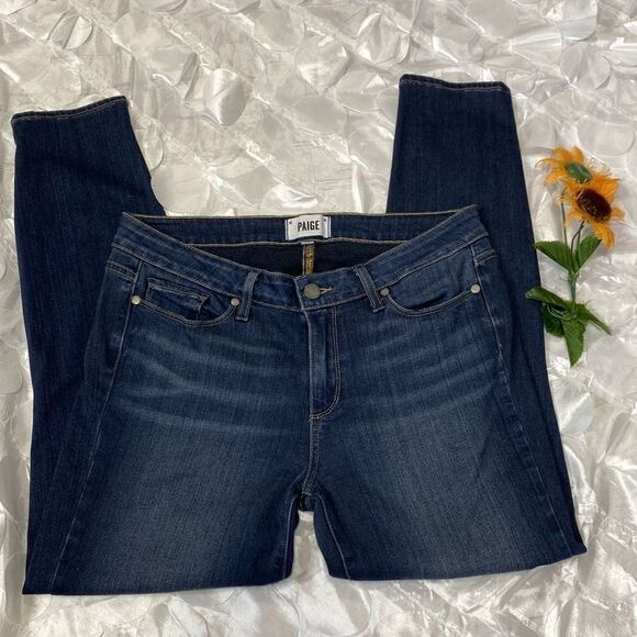 Paige Verdugo  Skinny Stretch Ankle Jeans Nottingham‎ Dark Wash Size 31 - Picture 2 of 15